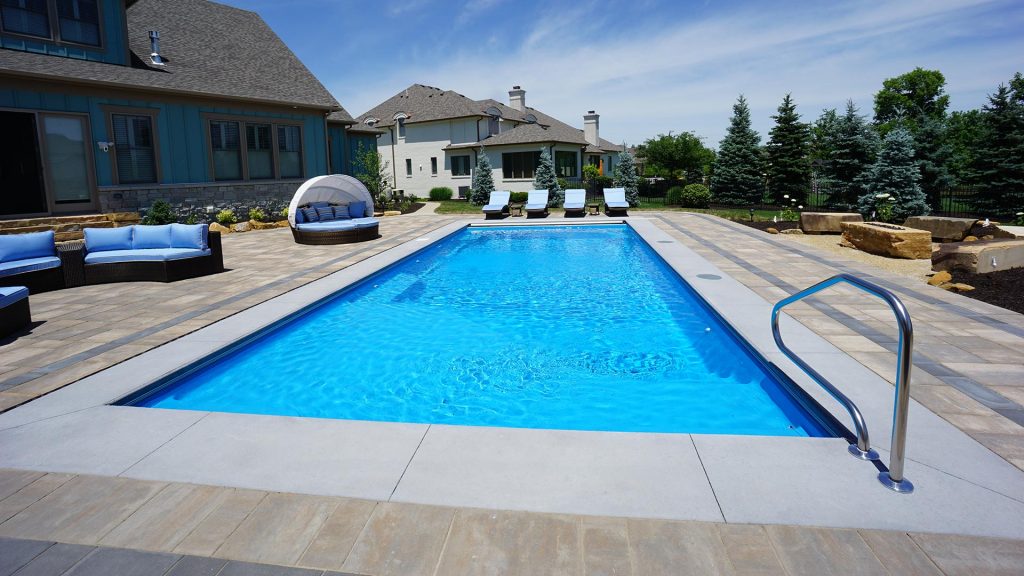 Aspen Fiberglass Pool by Thursday Pools.