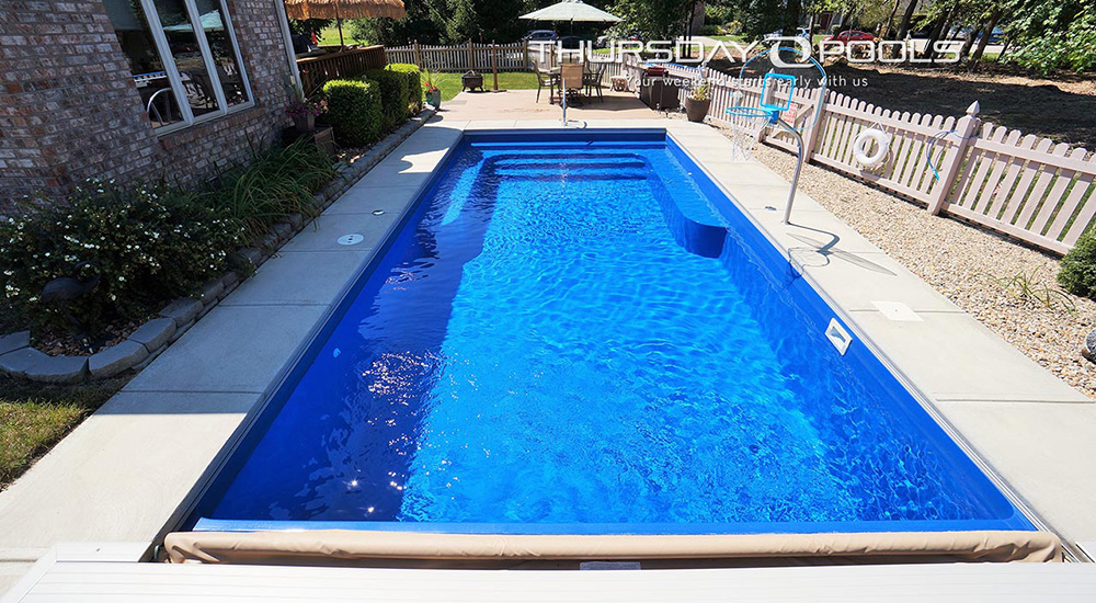 pool in backyard