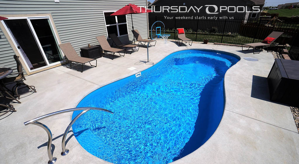 pool in backyard