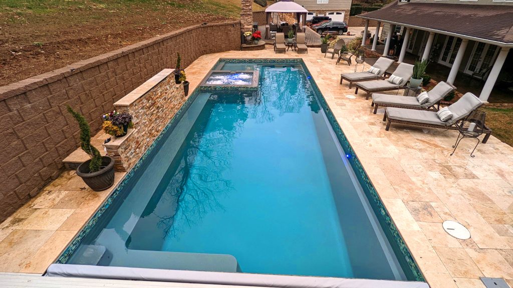 The Exquisite fiberglass pool by Imagine Pools.