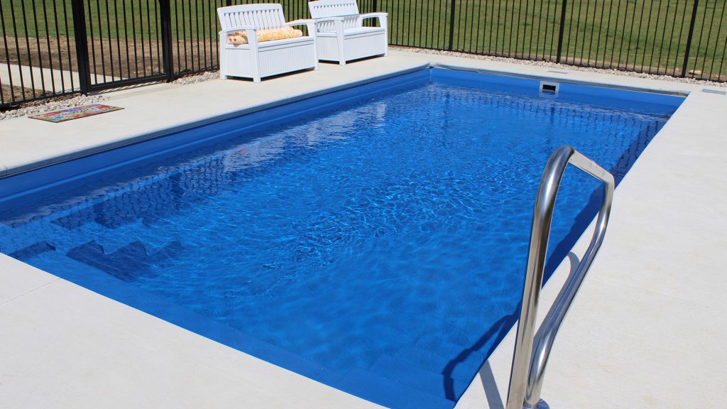 The Freedom fiberglass pool by Imagine Pools.