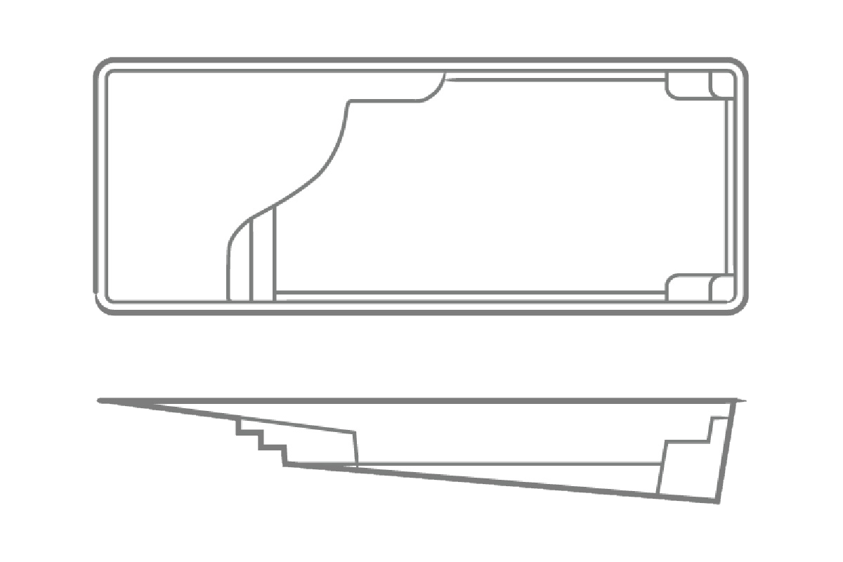 Grace 14 x 36 Pool Layout