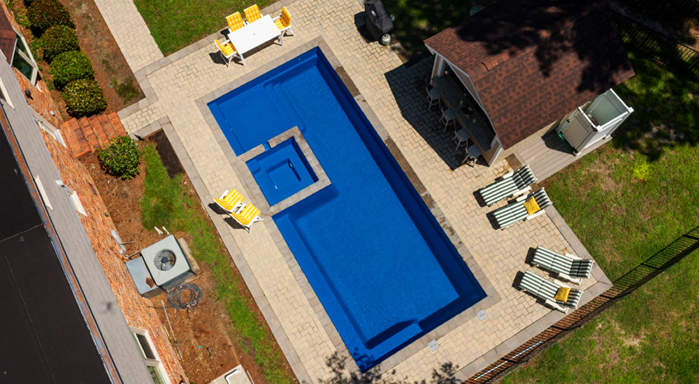 The Exquisite fiberglass pool by Imagine Pools.