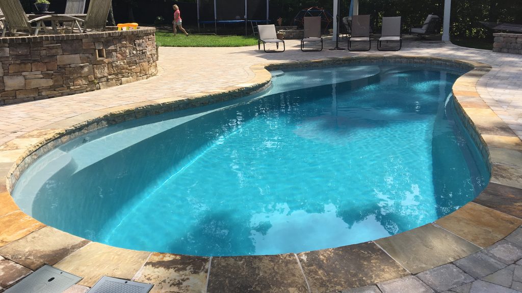 The Inspiration fiberglass pool by Imagine Pools.