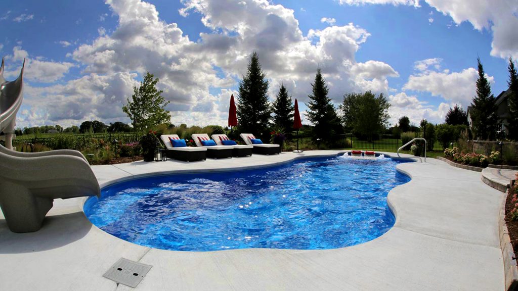 Wellspring Fiberglass Pool by Thursday Pools.